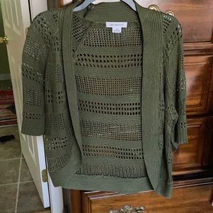 Olive green shrug sweater